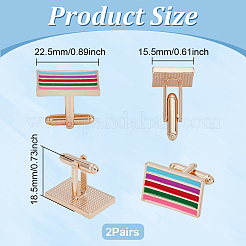 2Pairs Alloy Enamel Cufflinks&nbsp;FIND-FG0004-36
