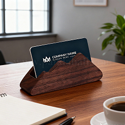 4Pcs Wood Desktop Business Card Holder&nbsp;AJEW-WA0003-56