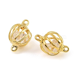 Iron Hollow Lantern Bead Cage Connector Charms&nbsp;IFIN-N014-02G