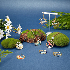 Eco-Friendly Alloy Pendants&nbsp;RESI-SC0001-49LG-RS