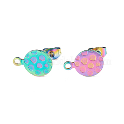 Ion Plating(IP) 304 Stainless Steel Stud Earring Findings&nbsp;STAS-O119-18C-M