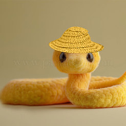 Mini Paper Imitation 
Straw Hat for Doll Decorative Accessories&nbsp;DOLL-WH0002-34