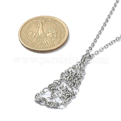 304 Stainless Steel Macrame Pouch Empty Stone Holder for Pendant Necklaces Making&nbsp;NJEW-JN04383-02
