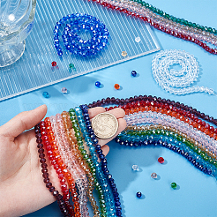 15 Strands 15 Colors Electroplate Glass Beads Strands&nbsp;EGLA-PH0001-77B