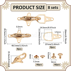 8 Bags Alloy Buckle Lobster Clasp Clip Snap Garment Button&nbsp;AJEW-BC0008-76