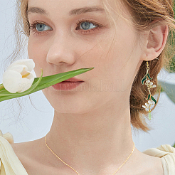 2Pairs 304 Stainless Steel Flower Dangle Earrings&nbsp;EJEW-HS00008