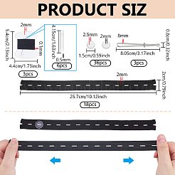 3 Sets DIY Sewing Polyester & PE & Iron Waist Button Kits&nbsp;DIY-PH0030-96A