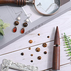 40Pcs 4 Styles Natural Tiger Eye Cabochons&nbsp;G-SC0002-48