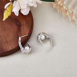 Natural Pearl Teardrop Stud Earrings&nbsp;JE1078B