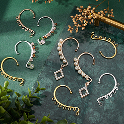 36Pcs 3 Colors Alloy Ear Cuff Findings&nbsp;FIND-PH0004-42