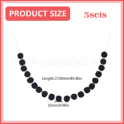 Polyester Felt Ball Hanging Streamer&nbsp;DIY-WH0349-505