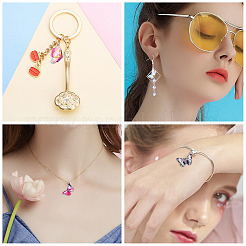 40Pcs 10 Colors Printed Alloy Pendants&nbsp;FIND-SC0001-78