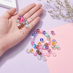 50Pcs 10 Colors Synthetic Moonstone Beads Strands&nbsp;G-YW0001-07
