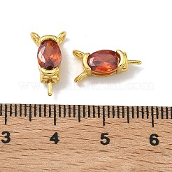 Brass Pave Single Cubic Zirconia Peg Bails Pin Charms&nbsp;KK-D226-01G