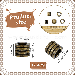 12Pcs 304 Stainless Steel European Beads&nbsp;STAS-UN0064-94AB