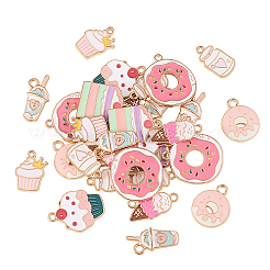 40Pcs 8 Styles Alloy Enamel Pendants&nbsp;ENAM-CJ0001-85