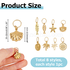 8Pcs Stainless Steel Pendants&nbsp;PALLOY-HS00042