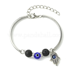 Zinc Alloy Charm Bangles for Women&nbsp;BJEW-JB14384-01