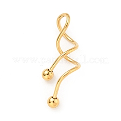 316 Stainless Steel Spiral Barbell&nbsp;AJEW-G042-02G