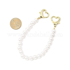 ABS Plastic Imitation Pearl Round Beaded Purse Decorative Chains&nbsp;HJEW-JM04460