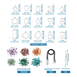 DIY UV/Epoxy Resin Pendant Necklace Making Kits&nbsp;DIY-TA0008-72