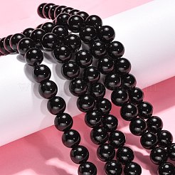 Synthetic Black Stone Beads Strands&nbsp;G-G088-10mm
