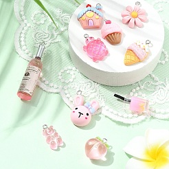 10Pcs 10 Styles Resin Pendants&nbsp;RESI-YW0003-31