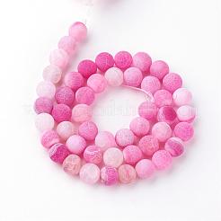 Natural Fire Crackle Agate Bead Strands&nbsp;G-S216-6mm-07