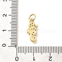 Brass Micro Pave Clear Cubic Zirconia Charms&nbsp;KK-Q040-04A-G