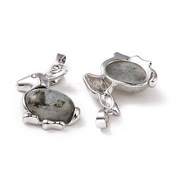 Natural Labradorite Bunny Pendants&nbsp;G-E422-20P