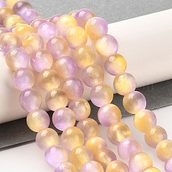 Natural Selenite Dyed Beads Strands&nbsp;G-P493-02I