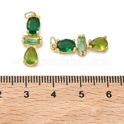 Brass Micro Pave Cubic Zirconia Pendants&nbsp;KK-H259-12B-G02