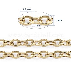 3.28 Feet PVD Vacuum Plating 304 Stainless Steel Cable Chains&nbsp;X-CHS-F007-01G-A