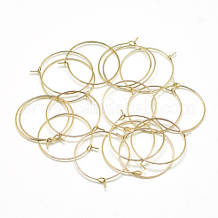 Brass Hoop Earrings&nbsp;KK-T032-005G