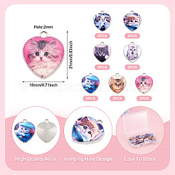 14Pcs 7 Styles Alloy Pendant&nbsp;FIND-TA0010-73