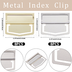 16Pcs 2 Colors Stainless Steel Bookmarks Page Clip&nbsp;AJEW-CP0010-94