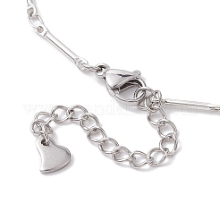 Brass Link Bar Chain Anklets for Women&nbsp;AJEW-AN00625