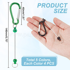 20Pcs 5 Colors Aluminum Climbing Carabiners&nbsp;AJEW-GA0007-59