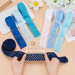 14M 7 Style Blue Series Elastic Crochet Headband Ribbon&nbsp;OCOR-BC0005-36