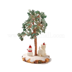 Christmas Natural Green Aventurine Chips Tree Decorations&nbsp;DJEW-K028-01E