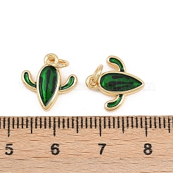 Brass Enamel Charms&nbsp;KK-B157-14G-01