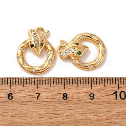 Brass Micro Pave Cubic Zirconia Pendants&nbsp;KK-K382-39G