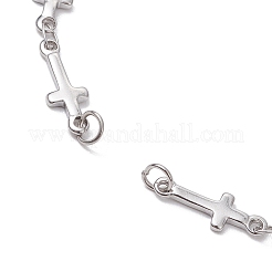 304 Stainless Steel Cross Link Chain Bracelet Making&nbsp;AJEW-JB01299-02