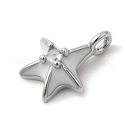 Brass Micro Pave Cubic Zirconia Enamel Pendants&nbsp;KK-L262-17P-01
