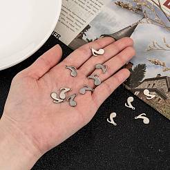 Tarnish Resistant 10PCS Original Color Music Note Charms 201 Stainless Steel Pendants&nbsp;X-STAS-Q115