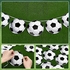 4Pcs 2 Styles Paper Football Hanging Banner&nbsp;DIY-PH0038-66