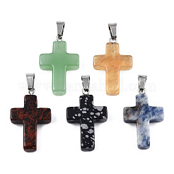 Natural & Synthetic Mixed Stone Pendants&nbsp;G-T128-07