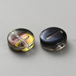 Transparent Electroplated UV Plating Glass Beads&nbsp;GLAA-TAC0024-12C-I
