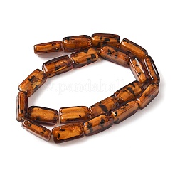 Handmade Gold Sand Lampwork Beads Strands&nbsp;LAMP-Q045-08A-01