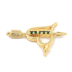 Rack Plating Brass Micro Pave Cubic Zirconia Pendants&nbsp;KK-Z071-88G-02